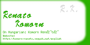 renato komorn business card